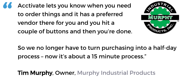 Acctivate inventory software with forecasting tools user, Murphy Industrial Products