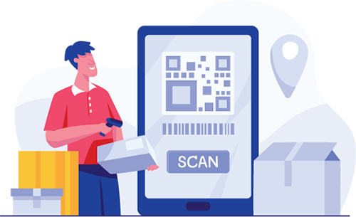 What is centralized inventory management software? Answered by Acctivate Inventory Software. Graphic of worker scanning a barcode next to a tablet and boxes to represent "What is centralized inventory management software?" answered by Acctivate Inventory Software.